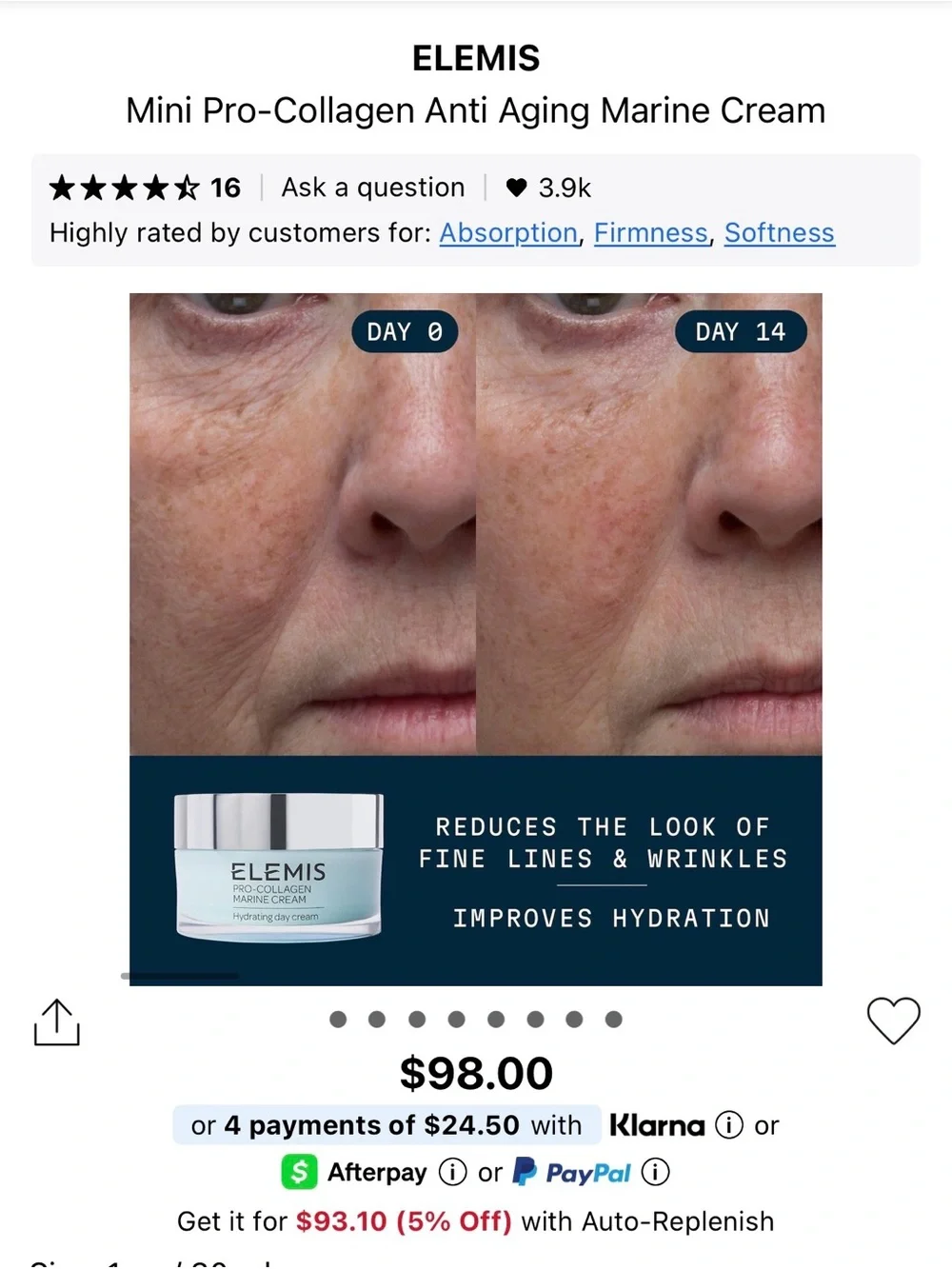 ELEMIS Pro-Collagen Marine Cream - White and Silver Jar